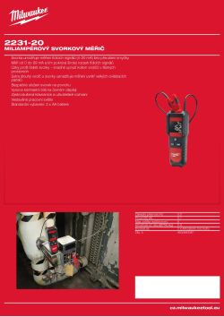 MILWAUKEE Miliampérový svorkový měřič 4933443361 A4 PDF