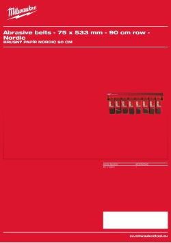 MILWAUKEE Nordic 90 cm Abrasive Paper 4932430542 A4 PDF