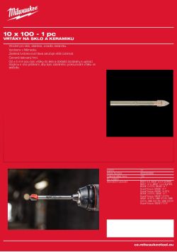 MILWAUKEE Glass & Tile Drills 4932363888 A4 PDF