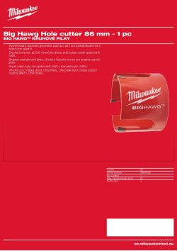 MILWAUKEE Big Hawg Hole Cutters 49569025 A4 PDF
