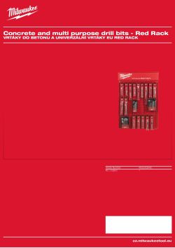MILWAUKEE EU Red Rack Concrete and Multi Purpose Drills 4932352640 A4 PDF