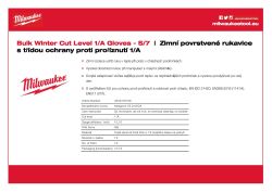 MILWAUKEE Zimní Rukavice CutA - 7/S - 72 párů 4932479706 A4 PDF