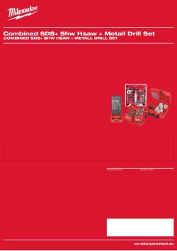 MILWAUKEE Combined SDS+ Shw Hsaw + Metall Drill Set 4932471692 A4 PDF