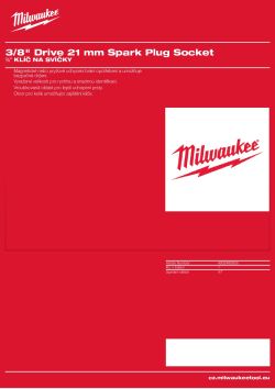 MILWAUKEE 3/8" Spark Plug Socket 4932480855 A4 PDF
