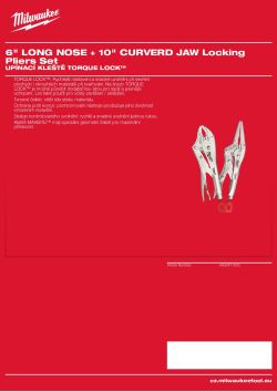 MILWAUKEE TORQUE LOCK™ locking pliers 4932471600 A4 PDF
