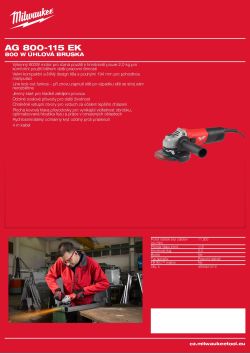 MILWAUKEE 800 W Úhlová bruska 4933451212 A4 PDF