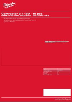 MILWAUKEE SDS-Plus Contractor - 2 Cut / 10 pack 4932352698 A4 PDF