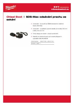 MILWAUKEE SDS-Max  Odsávání prachu ze sekání 4932471041 A4 PDF
