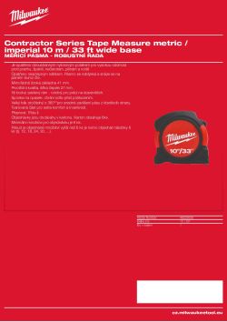 MILWAUKEE Metrický & nemetrický 48225633 A4 PDF