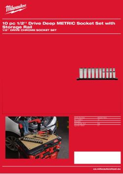 MILWAUKEE 1/2'' Drive chrome socket set 4932501805 A4 PDF
