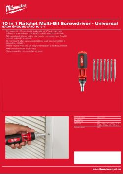 MILWAUKEE SADA ŠROUBOVÁKŮ 10 V 1 48222311 A4 PDF