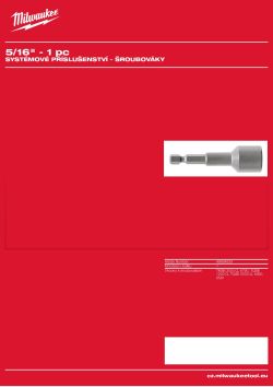MILWAUKEE magnetický šestihranný klíč <fraction d="16" n="5"/>″. 49664533 A4 PDF