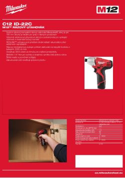 MILWAUKEE M12™ rázový utahovák 4933411080 A4 PDF