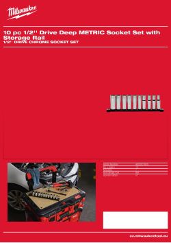 MILWAUKEE 1/2'' Drive chrome socket set 4932501805 A4 PDF