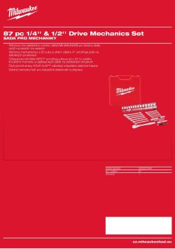 MILWAUKEE Sada pro mechaniky ¼″ a ½″, 87 ks 4932501844 A4 PDF