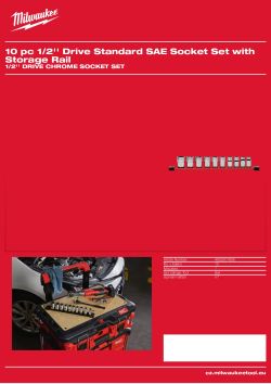 MILWAUKEE 1/2'' Drive chrome socket set 4932501806 A4 PDF