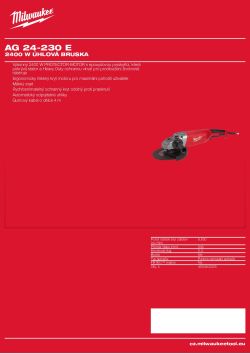 MILWAUKEE 2400 W 230 mm úhlová bruska 4933449505 A4 PDF