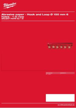 MILWAUKEE EU 1 m Abrasive Paper 4932430513 A4 PDF