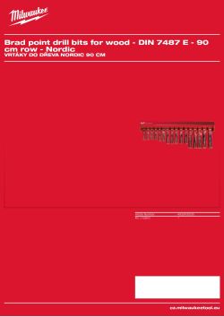 MILWAUKEE Nordic 90 cm Wood Drilling 4932430535 A4 PDF