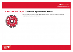 MILWAUKEE Premium Speedcross AUDD AUDD 125 4932399824 A4 PDF