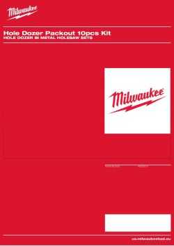 MILWAUKEE Hole Dozer Bi Metal Holesaw Sets 49225610 A4 PDF