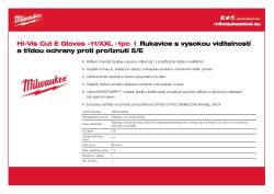 MILWAUKEE Rukavice Hi-Vis Cut Cut E - 11/XXL - 1 pár 4932479935 A4 PDF