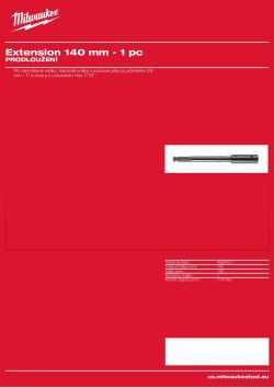 MILWAUKEE Shank extensions 48284001 A4 PDF