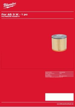 MILWAUKEE Filtr 7000 cm², BIA kategorie  C. 4932346588 A4 PDF