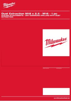 MILWAUKEE System Attachments - Dry dianmond drilling with dust extraction 4932492658 A4 PDF