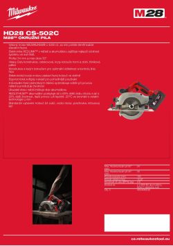 MILWAUKEE M28™ Heavy Duty okružní pila 4933448538 A4 PDF