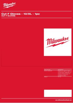 MILWAUKEE Rukavice Cut F - 10/XL - 1 pár 4932492033 A4 PDF