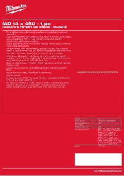 MILWAUKEE Impact Auger Bits Long 4932352275 A4 PDF