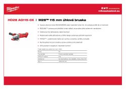 MILWAUKEE M28™ 115 mm úhlová bruska 4933432146 A4 PDF