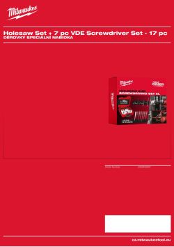 MILWAUKEE Holesaw Promotions 4932493567 A4 PDF