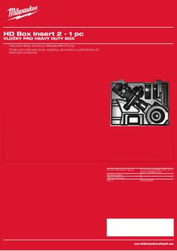 MILWAUKEE Heavy Duty Box Inserts 4932449686 A4 PDF