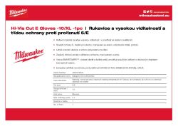 MILWAUKEE Rukavice Hi-Vis Cut Cut E - 10/XL - 1 pár 4932479934 A4 PDF