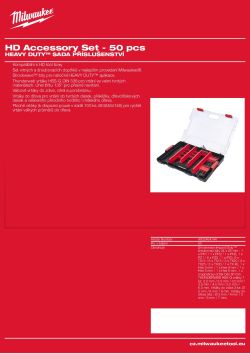 MILWAUKEE Heavy Duty sada příslušenství 50ks 4932464144 A4 PDF