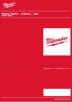 MILWAUKEE Hsaw Gen1 4932430777 A4 PDF