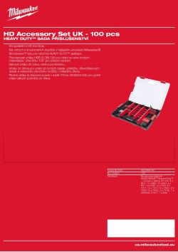 MILWAUKEE Sada příslušenství HEAVY DUTY™ (100 kusů) 4932464146 A4 PDF