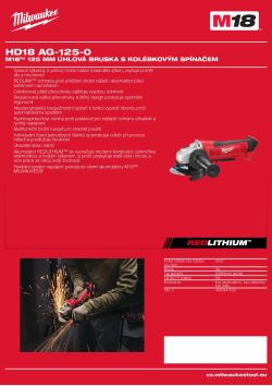 MILWAUKEE M18™ 125 mm úhlová bruska s kolébkovým spínačem 4933441502 A4 PDF