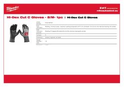 MILWAUKEE Rukavice Cut Hi-Dex Cut Cut C - 8/M - 1 pár 4932480497 A4 PDF