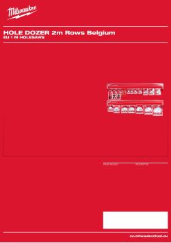 MILWAUKEE EU 1 m Holesaws 4932480764 A4 PDF