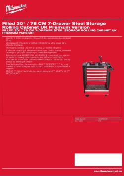 MILWAUKEE Filled 30" / 78 CM 7-Drawer Steel Storage Rolling Cabinet UK Premium Version 4932498186 A4 PDF