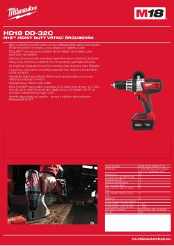 MILWAUKEE M18™ Heavy Duty vrtací šroubovák 4933411190 A4 PDF