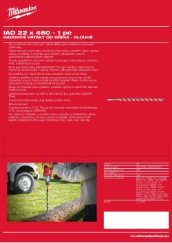 MILWAUKEE Impact Auger Bits Long 4932352279 A4 PDF