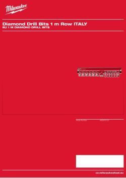 MILWAUKEE EU 1 m Diamond Drill Bits 4932479127 A4 PDF