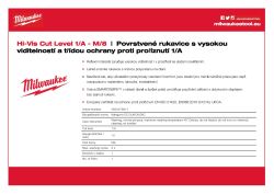 MILWAUKEE Rukavice Hi-Vis Cut Cut A - 8/M - 1 pár 4932479917 A4 PDF