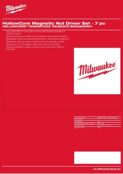 MILWAUKEE Sada magnetických trubkových šroubováků HOLLOWCORE™ 7 ks 4932500080 A4 PDF