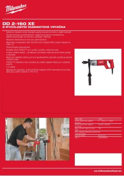 MILWAUKEE 2-rychlostní diamantová vrtačka 4933449925 A4 PDF