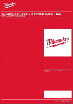 MILWAUKEE Metal Cutting Wheels 4932459615 A4 PDF